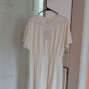 Everlane Ivory Short-Sleeve Midi Dress